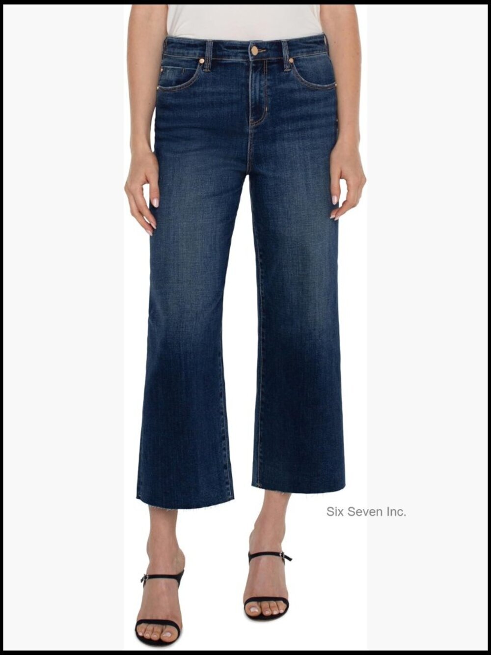Stride Wide Leg Jean in Premium Crosshatch Denim